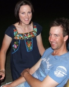 *Enjoying the Moonee Valley Christmas party - Clare Ardern and Ben Thomas.